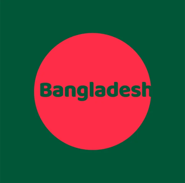 Bangladesh Typography National Flag Colors — Stock Vector