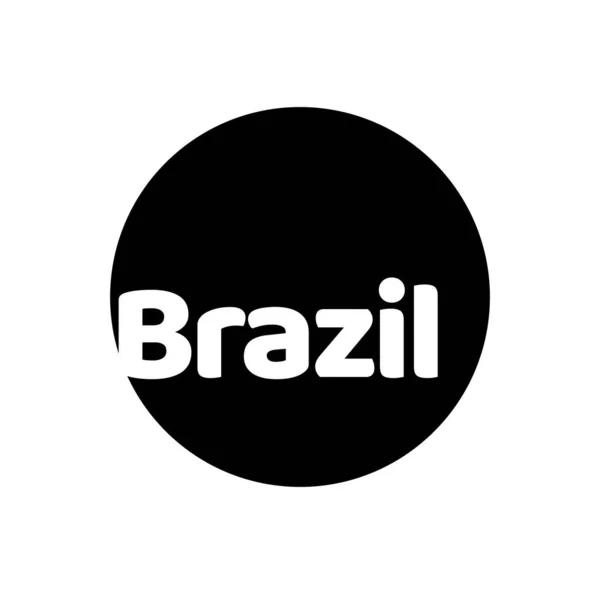 Бразилія Векторна Типографія Круглою Формою — стоковий вектор