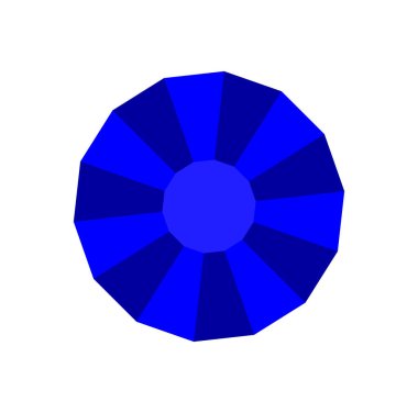 Mavi bir elmas vektör simgesi.