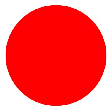 Beyaz renkte katı kırmızı bir nokta.