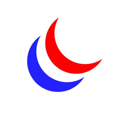 kırmızı ve mavi ay simgesi