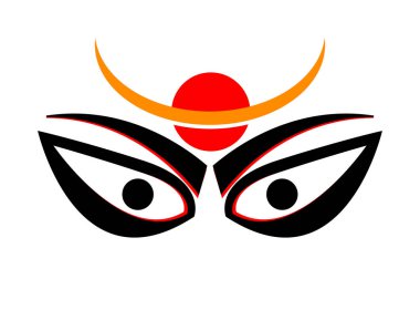 Kızgın Durga göz vektör simgesi.
