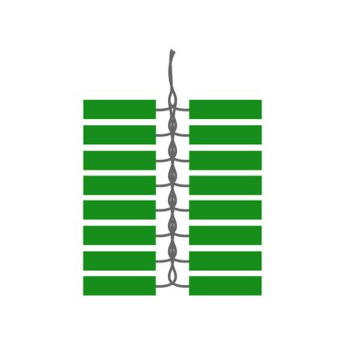Yeşil fişekler vektör illüstrasyonunu ayarladı.