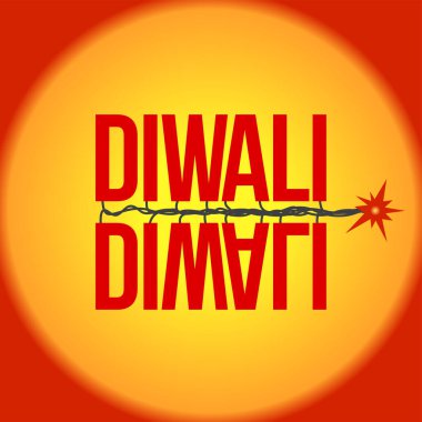 Kraker temalı Diwali tipografisi.