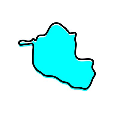 Rondonia harita vektör çizimi durumu. Brezilya devlet haritası.