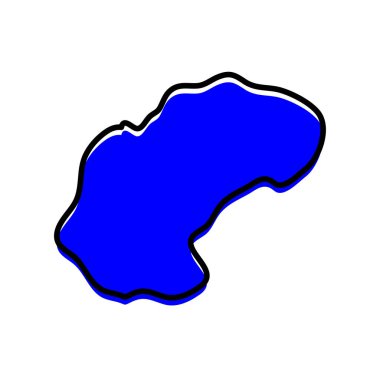 Serbest durum haritası vektör formunda. Güney Afrika ülkesi.