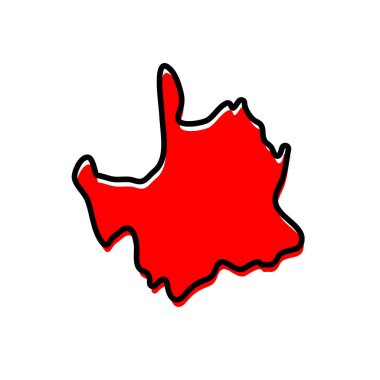 Kuzey Burnu haritası vektör formunda. Güney Afrika ülkesi.