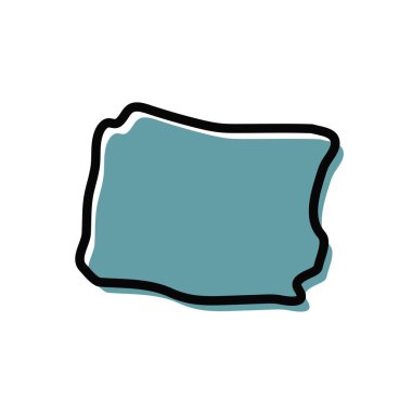 Colorado harita vektör çizimi. ABD devlet haritası.