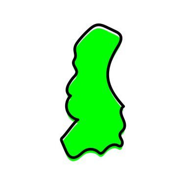 Bolivya ülkesinin La Paz Vektör haritası çizimi.