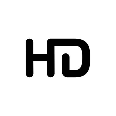 HD barnd adı ilk harfler monogram.