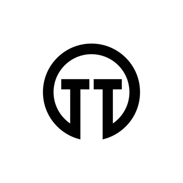 TT tipografi vektörü monogram illüstrasyonu.
