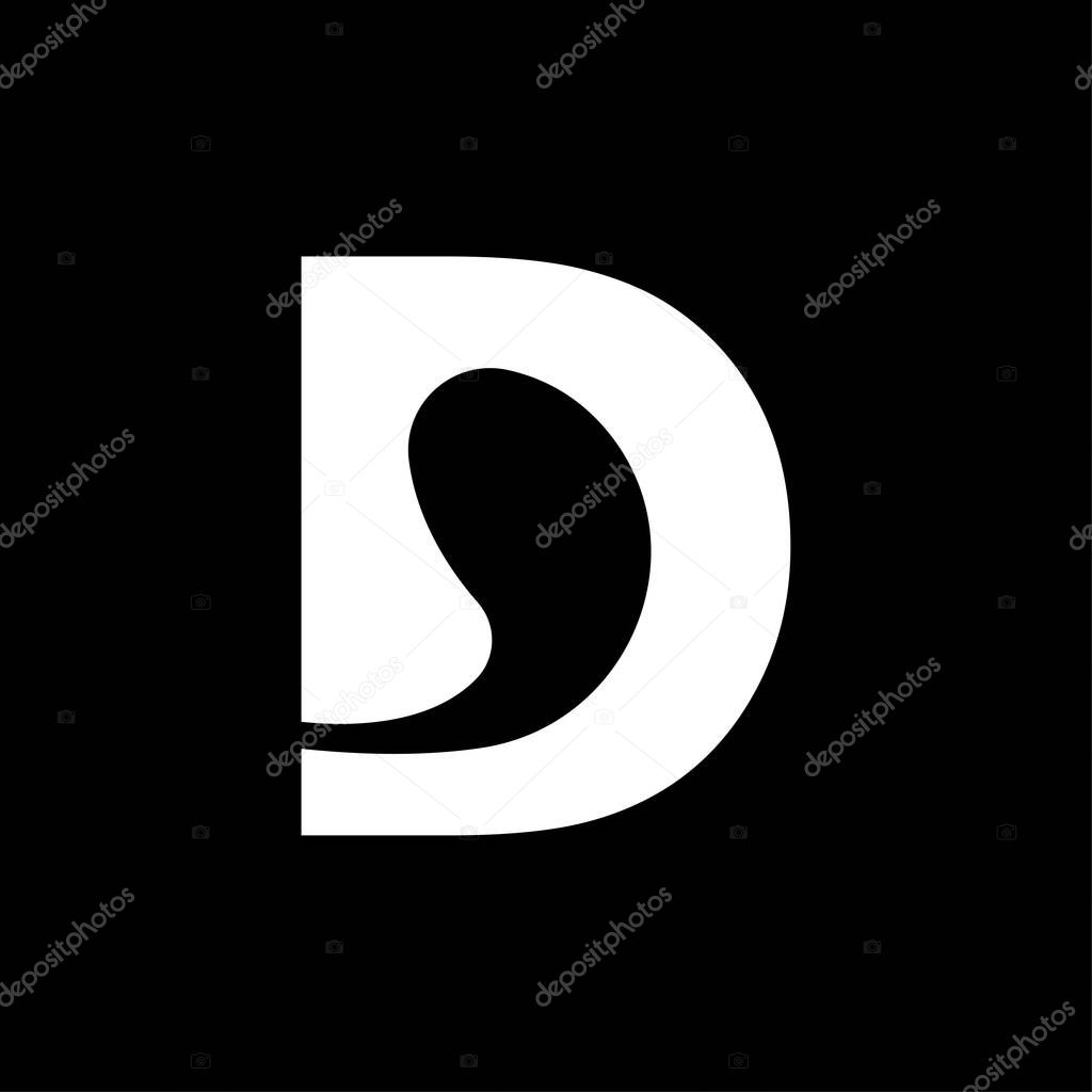 D brand name initial letter monogram.