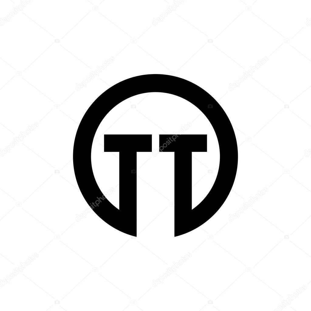 TT typography vector monogram illustration.