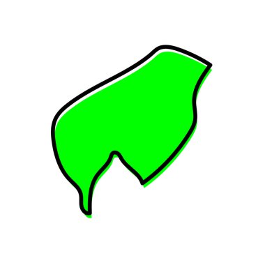 Asuncion vilayetleri harita vektör tasarımı