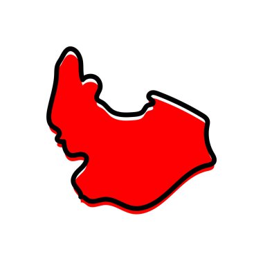 Benin ülkesinin plato eyalet haritası..