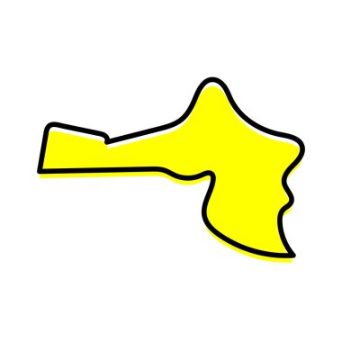 Mısır 'ın Beni Suef Devleti harita tasarımı vektör biçiminde.