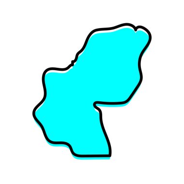 Mısır 'ın el-Şeriat devleti vektör biçiminde harita tasarımı.