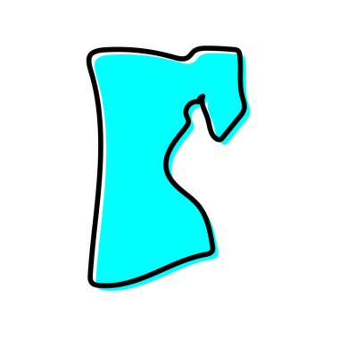 Süveyş durum haritası tasarımı vektör biçiminde.