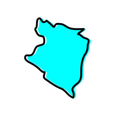 Doğu Highlands State harita vektör tasarımı.