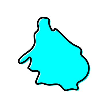 Lesotho ülke haritasının Mokhotlong durumu.