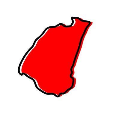 Moritanya vektör haritası tasarımının Guidimaka bölgesi.