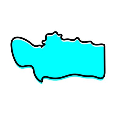 Namibya vektör haritası tasarımının Hardap bölgesi.