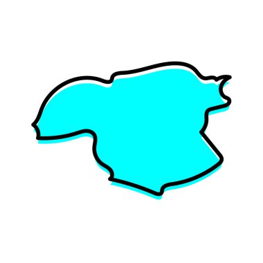 Venezuela vektör haritasının Bolivar durumu.