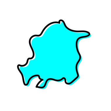 Venezuela vektör haritasının yarımlık durumu.