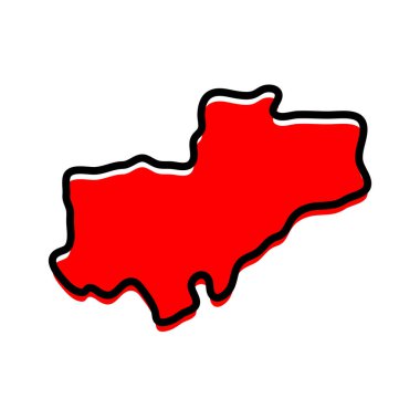 Angola 'nın Lunda Norte bölgesinin vektör haritası