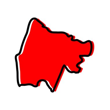 Eritre vektör haritasının Gash-Barka Bölgesi.