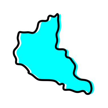 Eritre vektör haritasının Anseba Bölgesi.