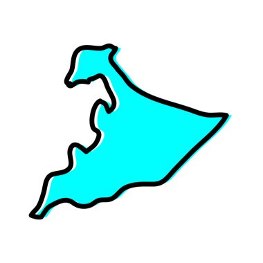 Etiyopya 'nın Somali bölgesi vektör haritası tasarımı.