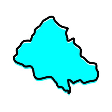Gabon vektör haritasının Ngounie bölgesi.