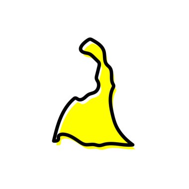 Kamerun vektör haritasının uzak kuzey bölgesi resimleme.