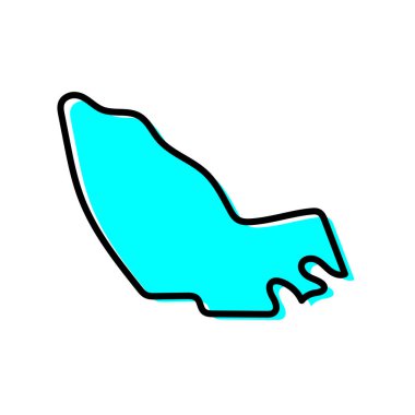 Çad vektör haritasının Lac bölgesi çizimi.