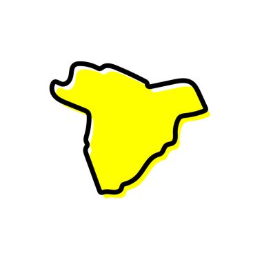 Çad vektör haritasının Salamat bölgesi çizimi.