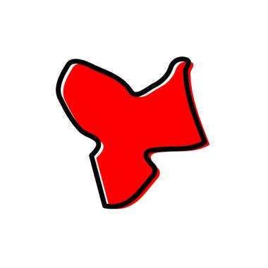 Çad vektör haritasının Moyen-Chari bölgesi.