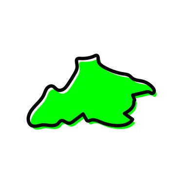 Çad vektör haritasının Tandjile Est bölgesi.