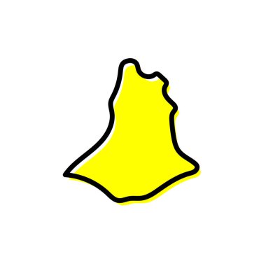 Madagaskar vektör haritasının Androy bölgesi.