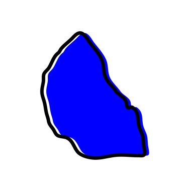 Libya 'nın Bingazi bölgesi vektör haritası çizimi.