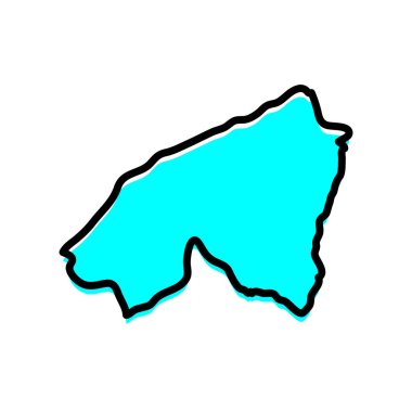 Fas vektör haritasının Casablanca Settat bölgesi.