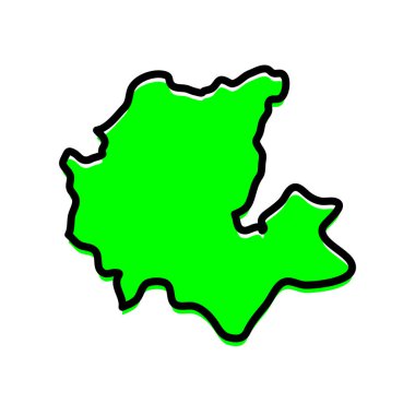 Fas vektör haritasının Fes-Meknes bölgesi illüstrasyonu.