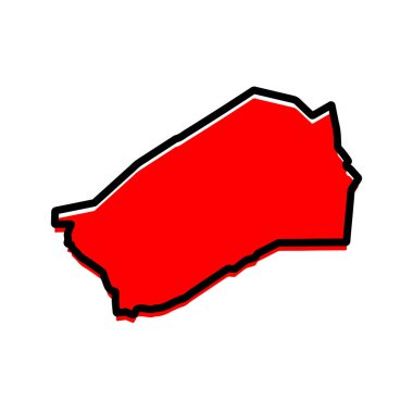 Nijer vektör haritasının Agadez bölgesi.