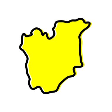 Nijerya 'nın Osun eyaleti vektör haritası çizimi.