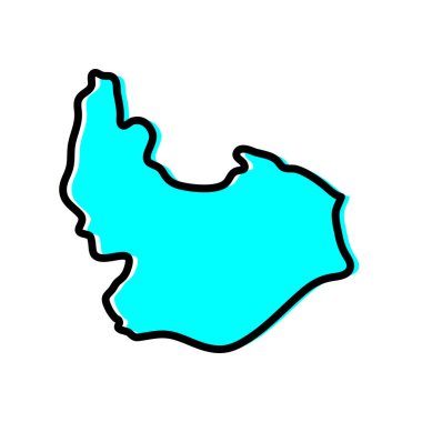 Nijerya 'nın plato durumu vektör haritası çizimi.