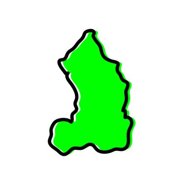 Ruanda 'nın Doğu Bölgesi vektör haritası illüstrasyonu.