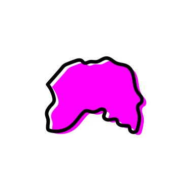 Sao Tome vektör çiziminin Lobata Bölgesi.