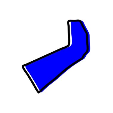 Somali vektör haritasının alt Shabelle bölgesi illüstrasyonu.