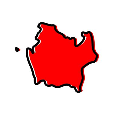 Şili vektör haritasının La Araucania bölgesi.