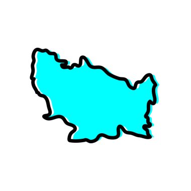 Şili vektör haritasının Nuble bölgesi.